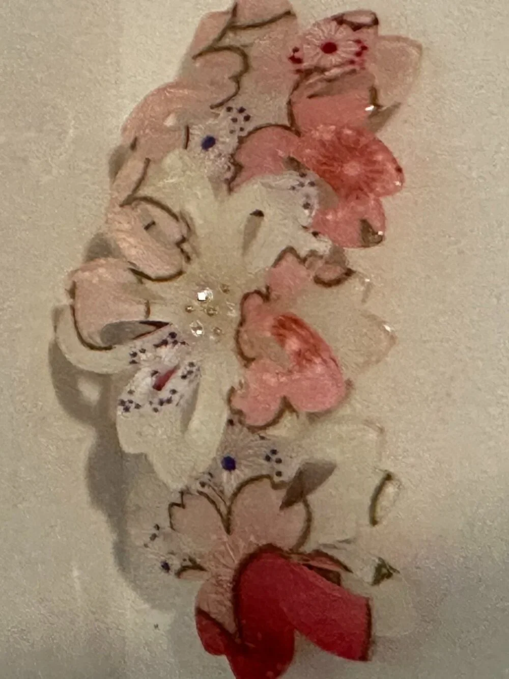 Japanese Sakura Floral Barrette – Feminine Cherry Blossom Hair Clip